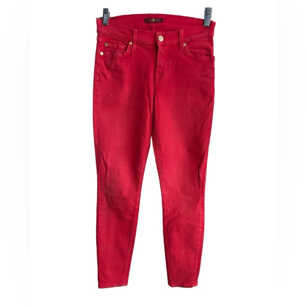 7 for all mankind red jeans